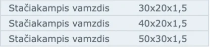 staciakampio vamzdzio ismatavimai